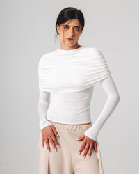 Off shoulder-topp – Långärmad