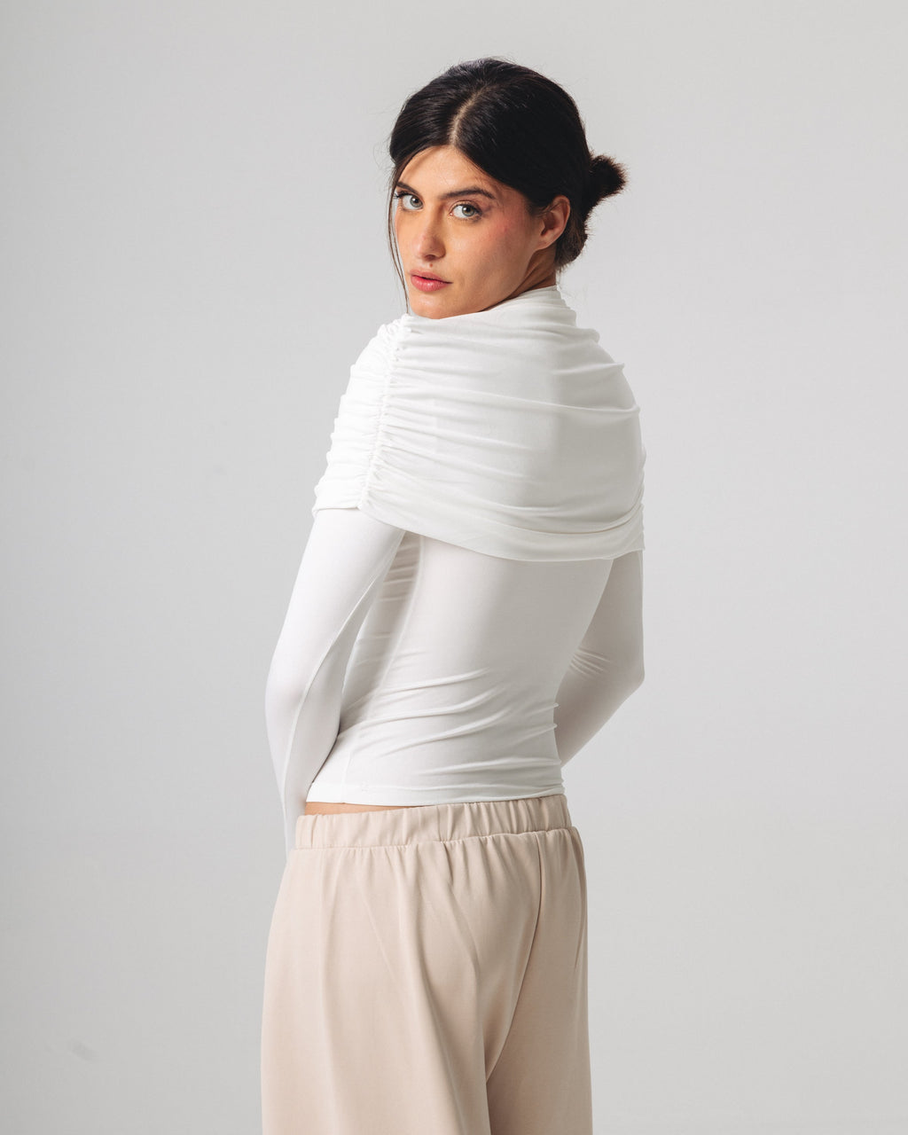 Off shoulder-topp – Långärmad