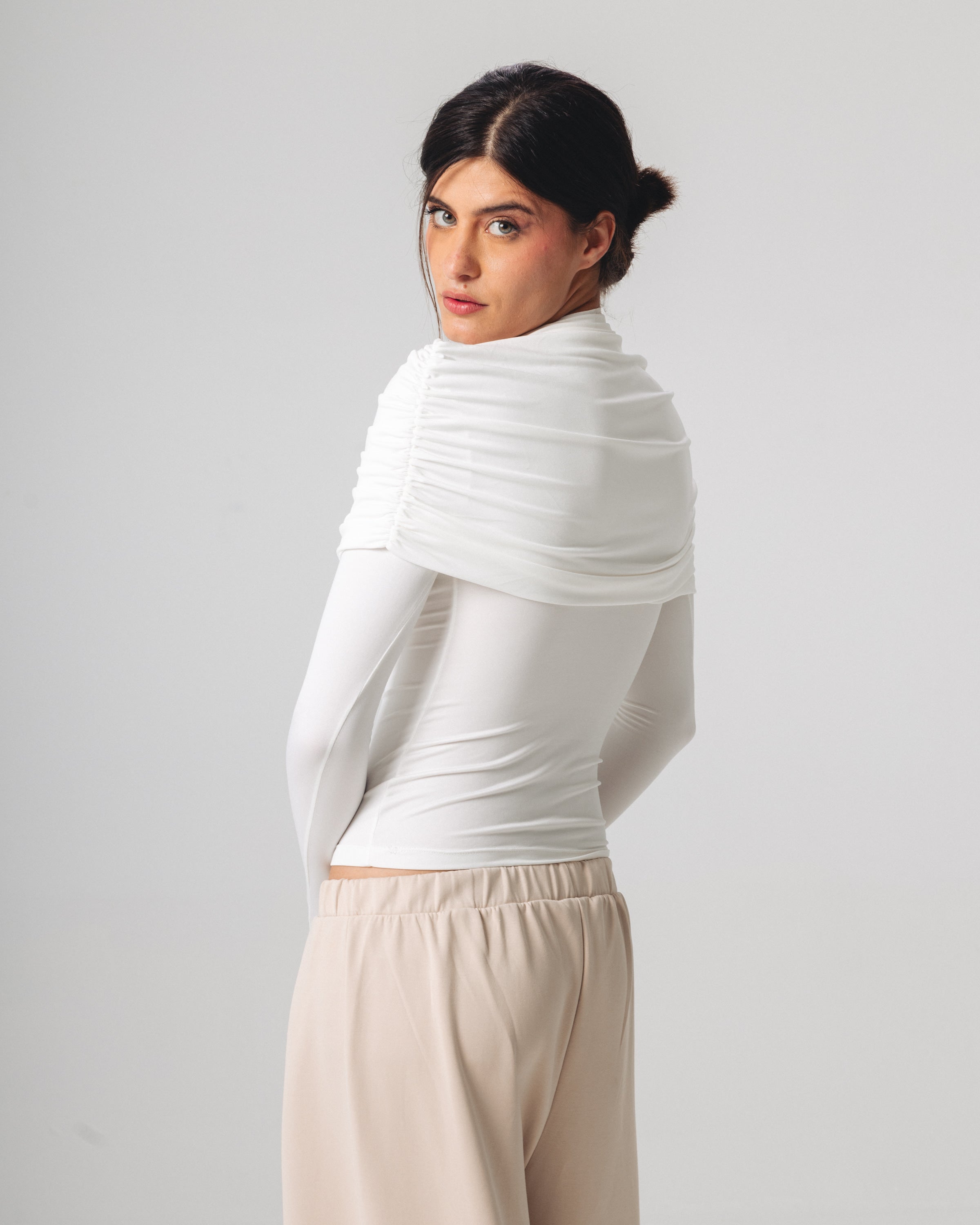 Off shoulder-topp – Långärmad