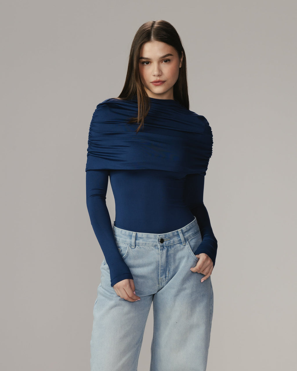Off shoulder-topp – Långärmad