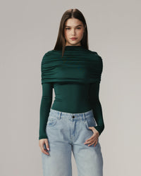 Off shoulder-topp – Långärmad