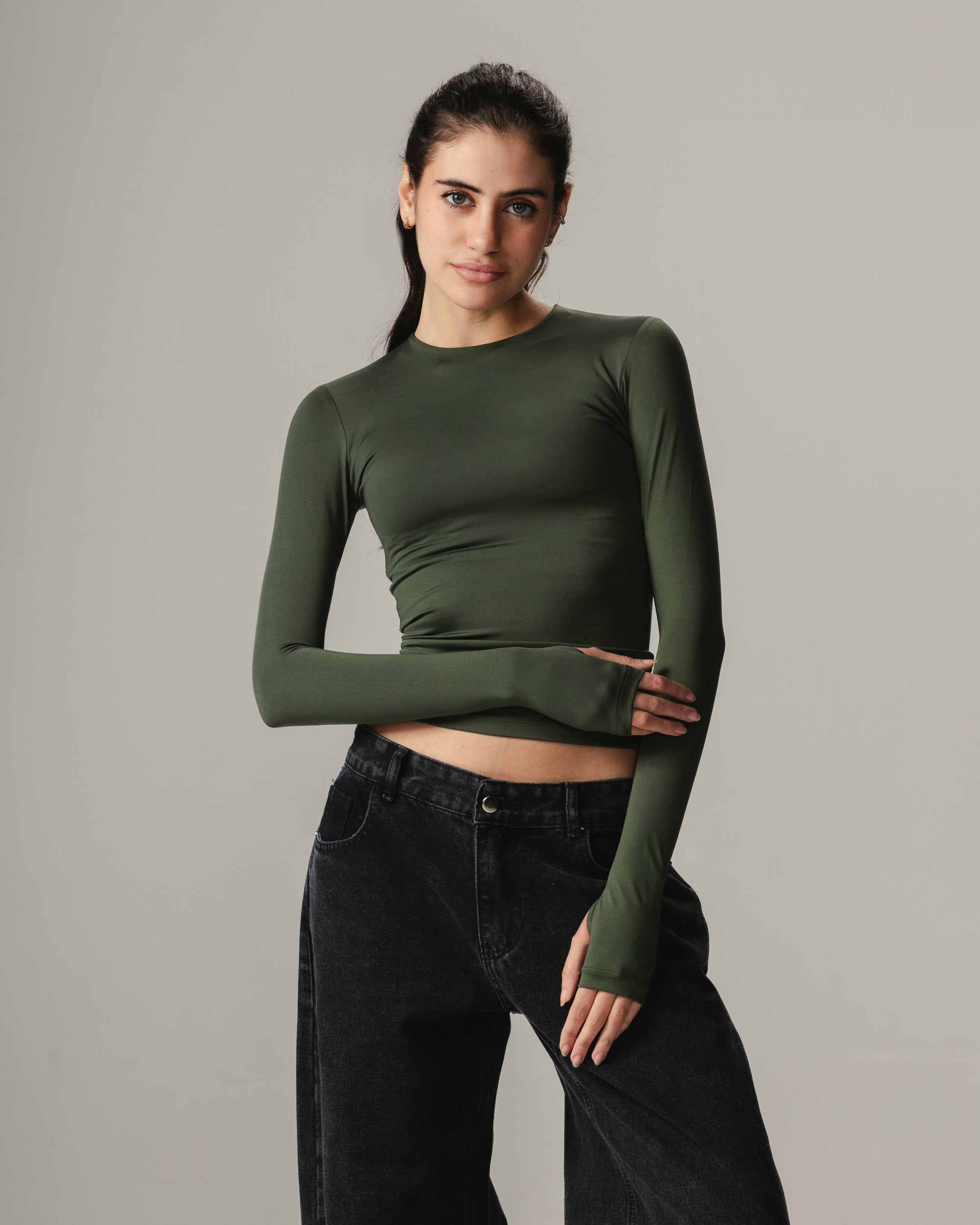 Sculpt Seamless Topp – Med tumhål
