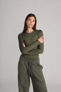 Sculpt Seamless Topp i bomull – Långärmad