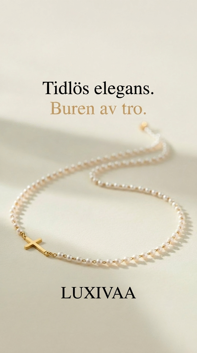 Tidlös elegans — Luxivaa pärlhalsband med kors