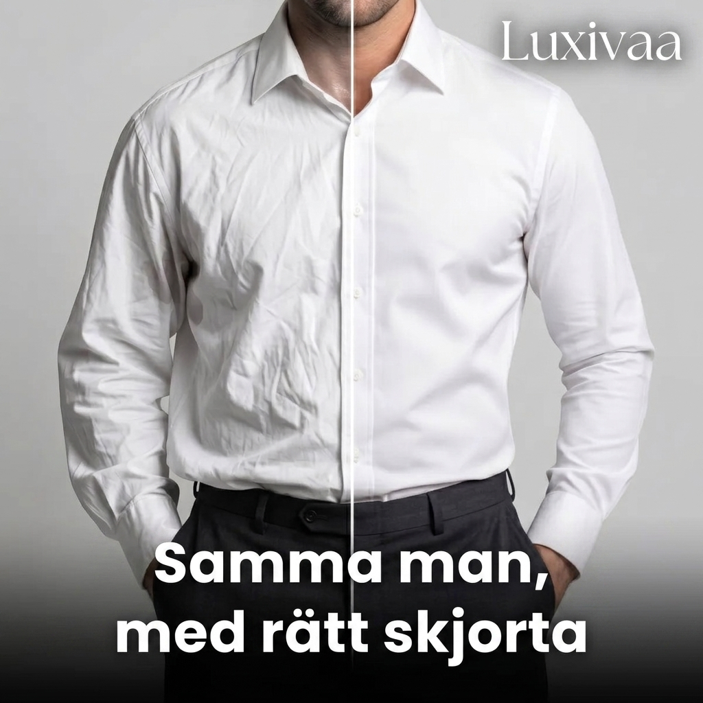 Samma man, med rätt skjorta — jämförelse